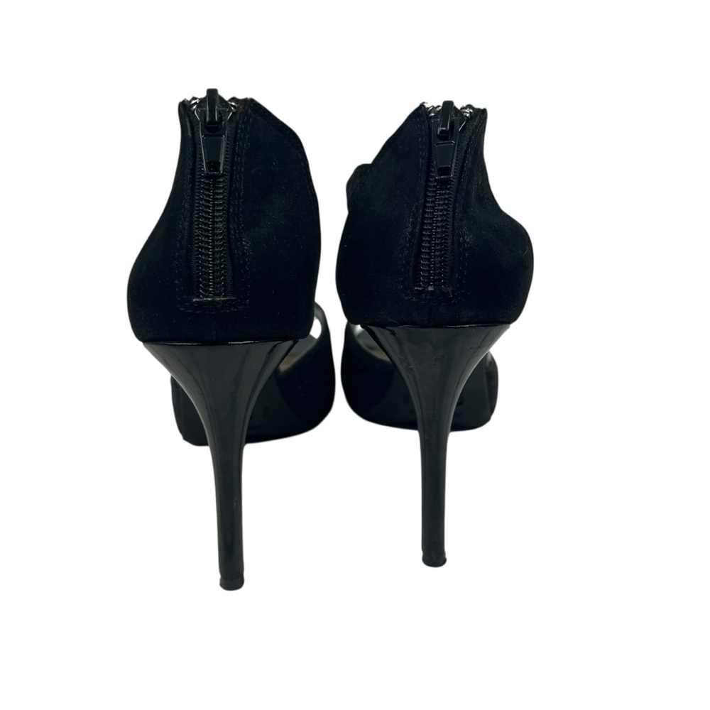 Fioni Night Stiletto Pumps Black Shimmer Strappy Evening Shoes 9 - Picture 3 of 14